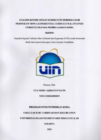 Analisis Ketercapaian Kurikulum Merdeka Dari Perspektif Siswa (Experiential Curriculum & Attained Curriculum) Pada Pembelajaran Kimia : Skripsi