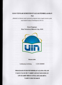 Ujian Tengah Semester Ecaluasi Pembelajaran PAI : Makalah Ini Disusun untuk Memenuhi Penugasan Ujian Tengah Semester Pada Mata Kuliah Evaluasi Pembelajaran PAI 5A