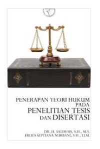Buku Penerapan Teori Hukum Pada Penelitian Tesis dan Disertasi